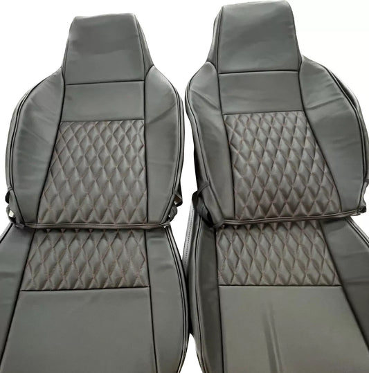 1989-1995 Geo tracker custom replacement upholstery (Black- Red Stitching) F/R