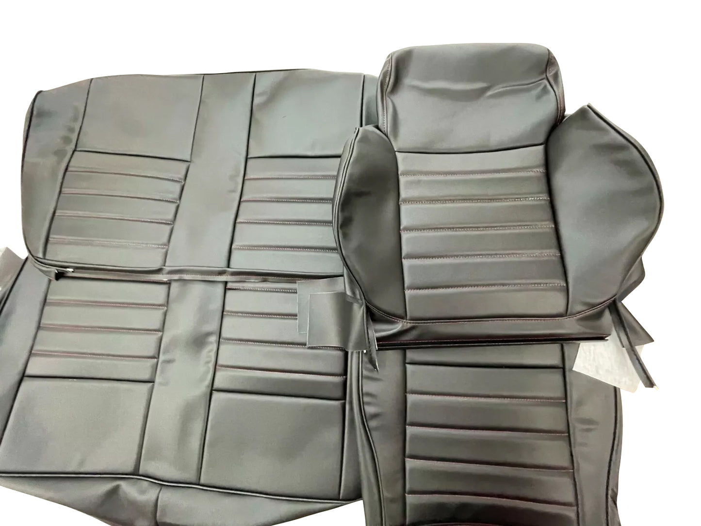 1986-1995 Suzuki Samurai Front / Rear upholstery seat covers RED Stitching