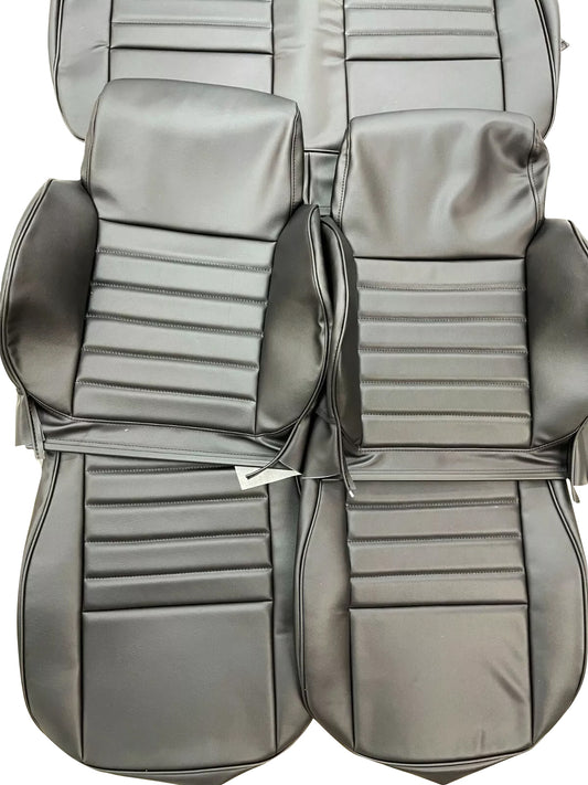 1986-1995 Suzuki Samurai Front / Rear upholstery seat covers (ALL BLACK)