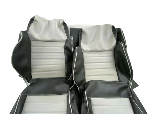 1986-95 Suzuki Samurai seat upholstery replacement covers, Dk Gray / Lt Gray F/R