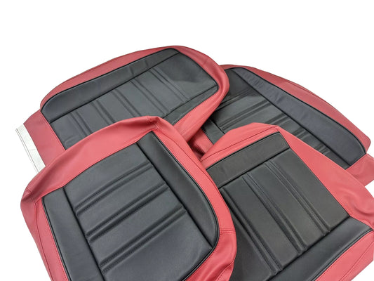 1977-1978 CORVETTE C3 SEATS COVER FULL SET(Red 1977-81 /Black 1977-81 inserts )