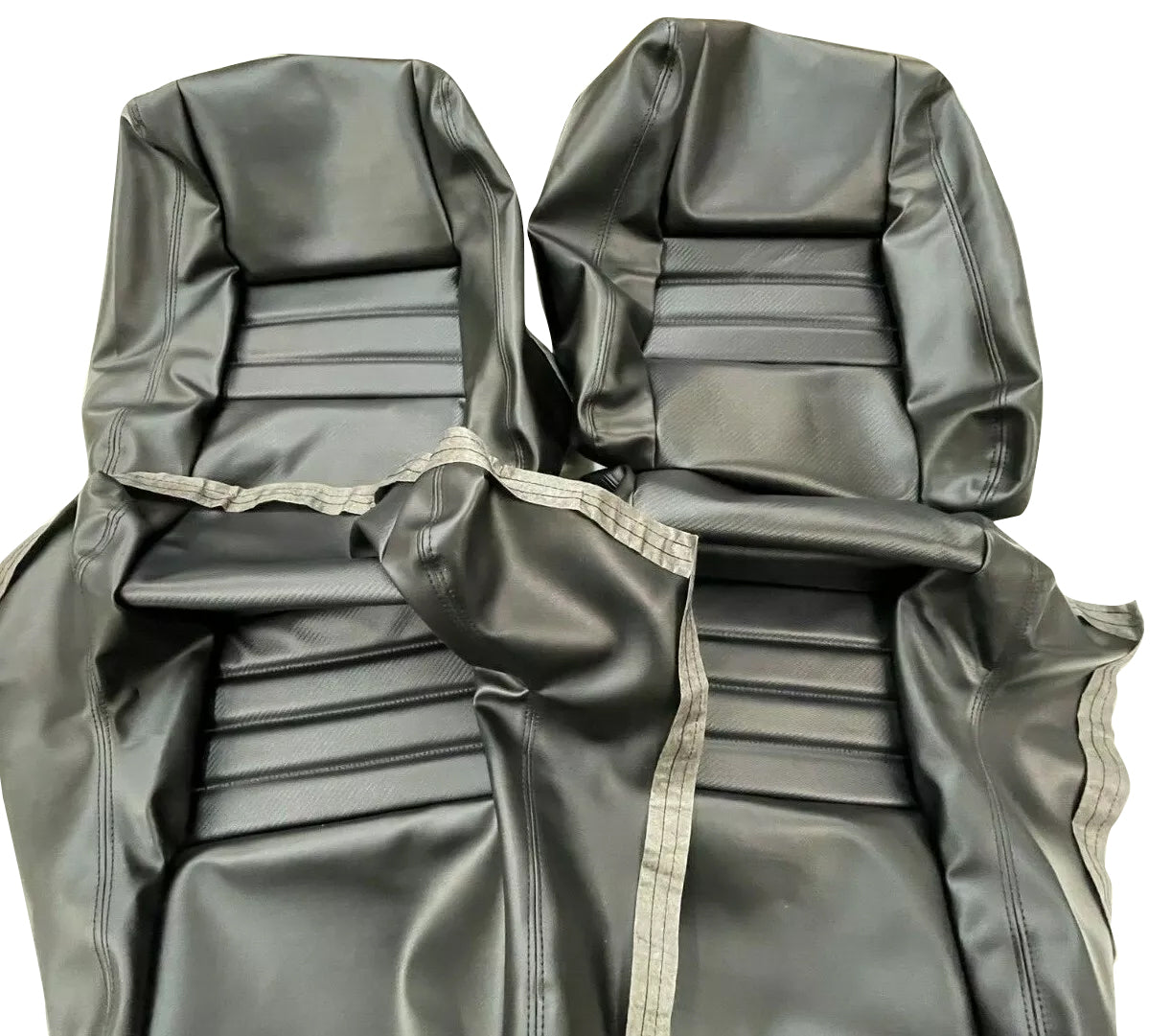 1979-1982 Corvette C3 Seat Covers with Carbon Inserts 2 or 4 inch bolsters