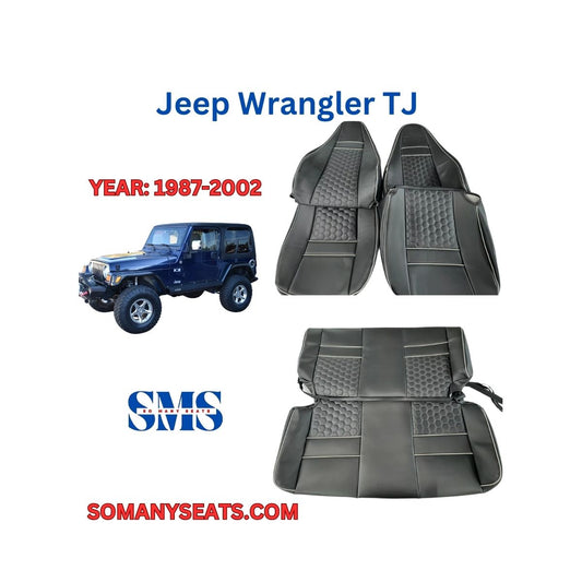 1987-2002 Jeep Wrangler Seat Covers Upholstery Kit - Ready to Install
