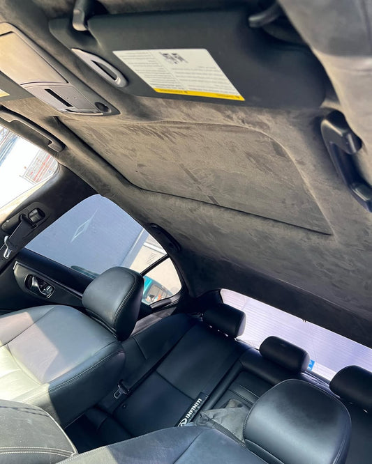 Headliner Suede Foam Back Stretch Fabric  By The Yard 60"Wide-Charcoal