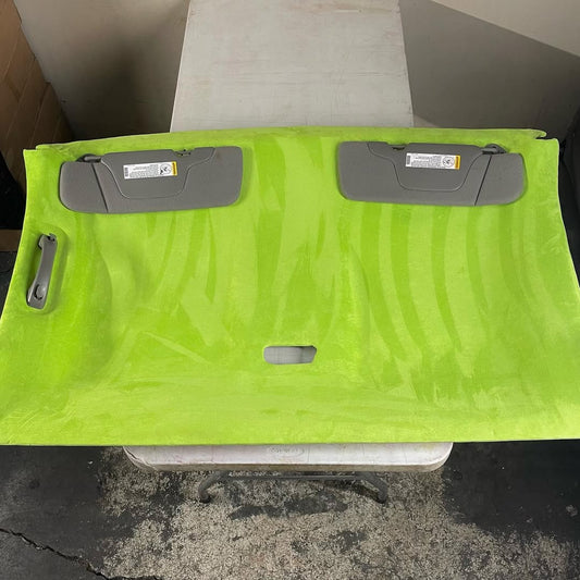 Suede Headliner Lime Green Foam Back Stretch Fabric 60"wide