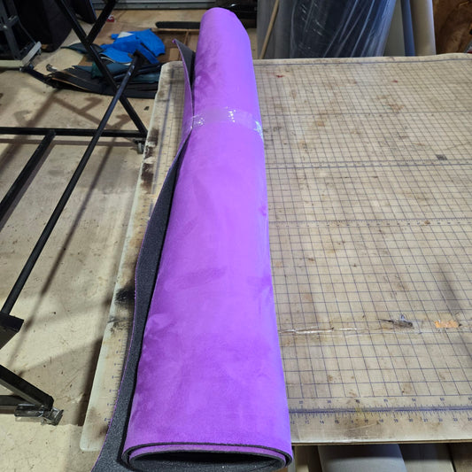 Suede Purple Headliner Foam Back Fabric 60" wide