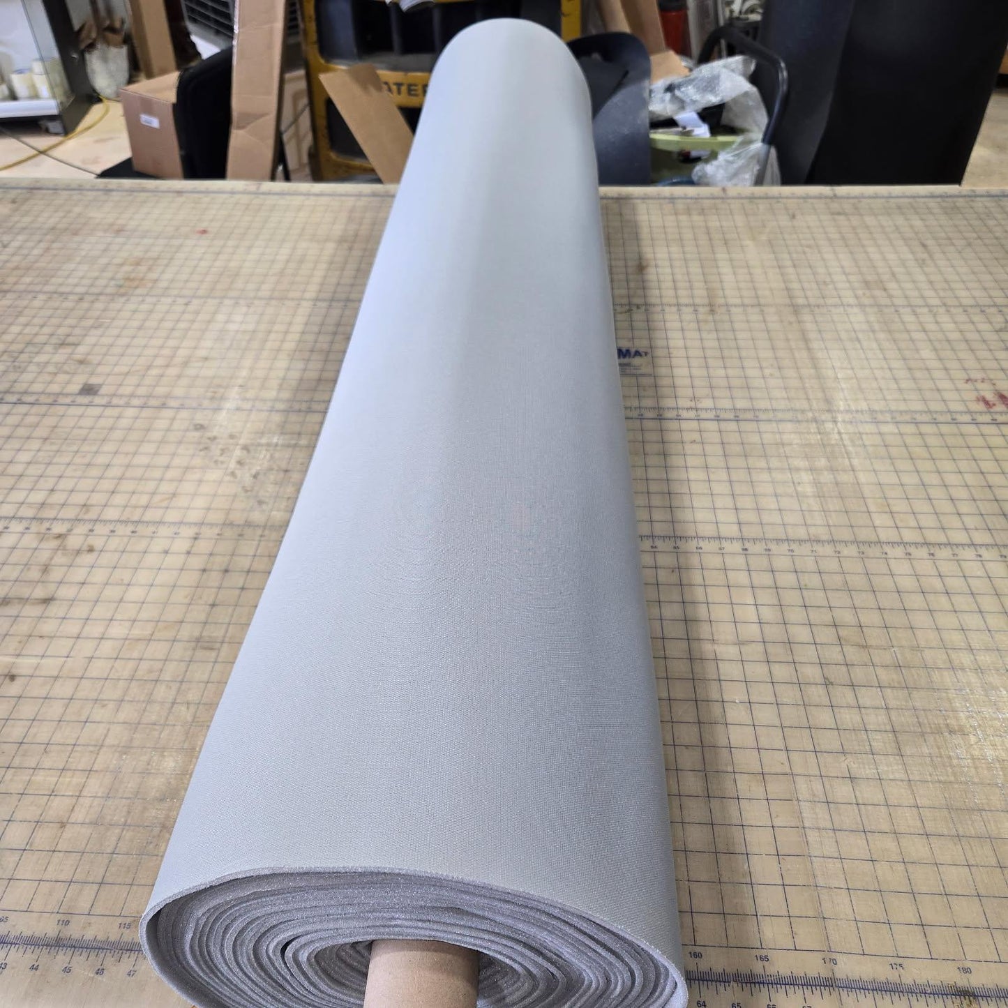 LIGHT GREY FLAT KNIT Headliner Fabric with Foam Backing Sold By The Yard 60" wide