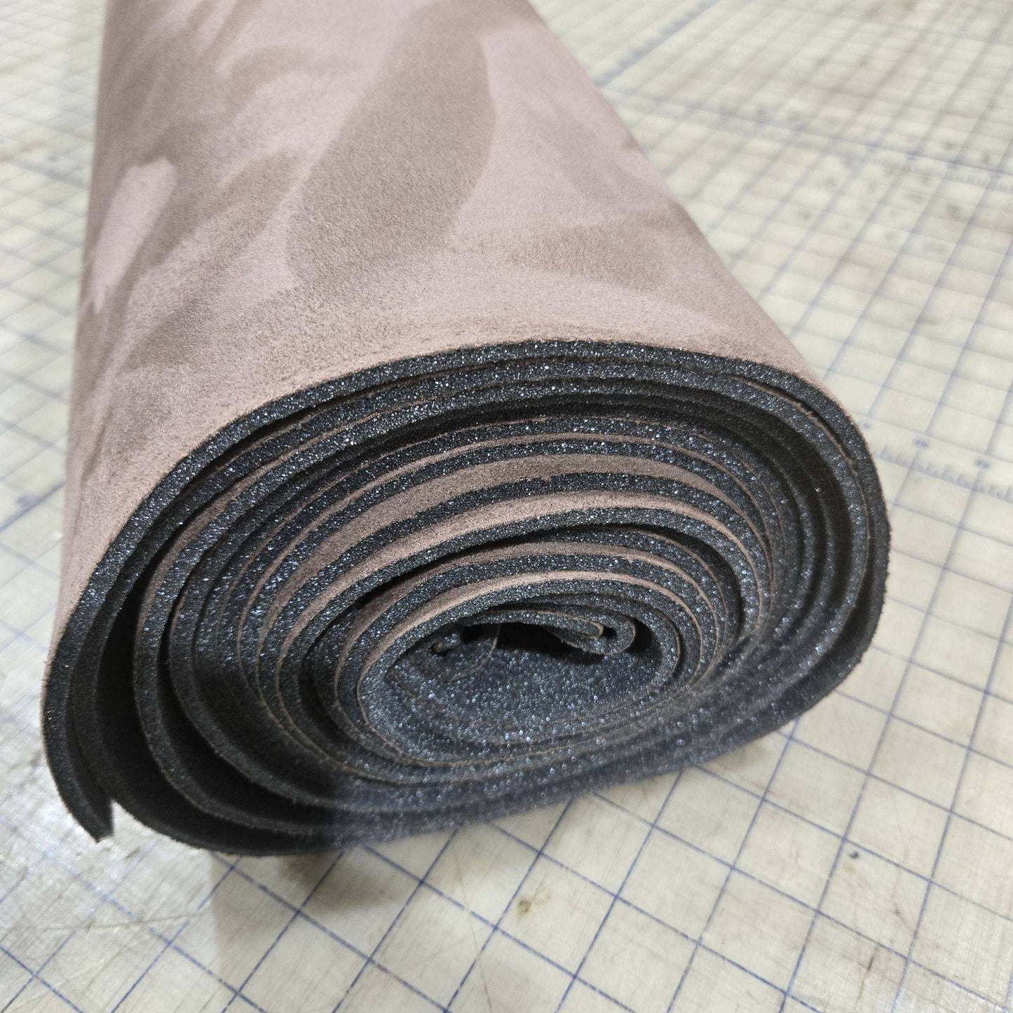 Brown Suede Headliner Foam Back Stretch Fabric Sold By The Yard 60" wide