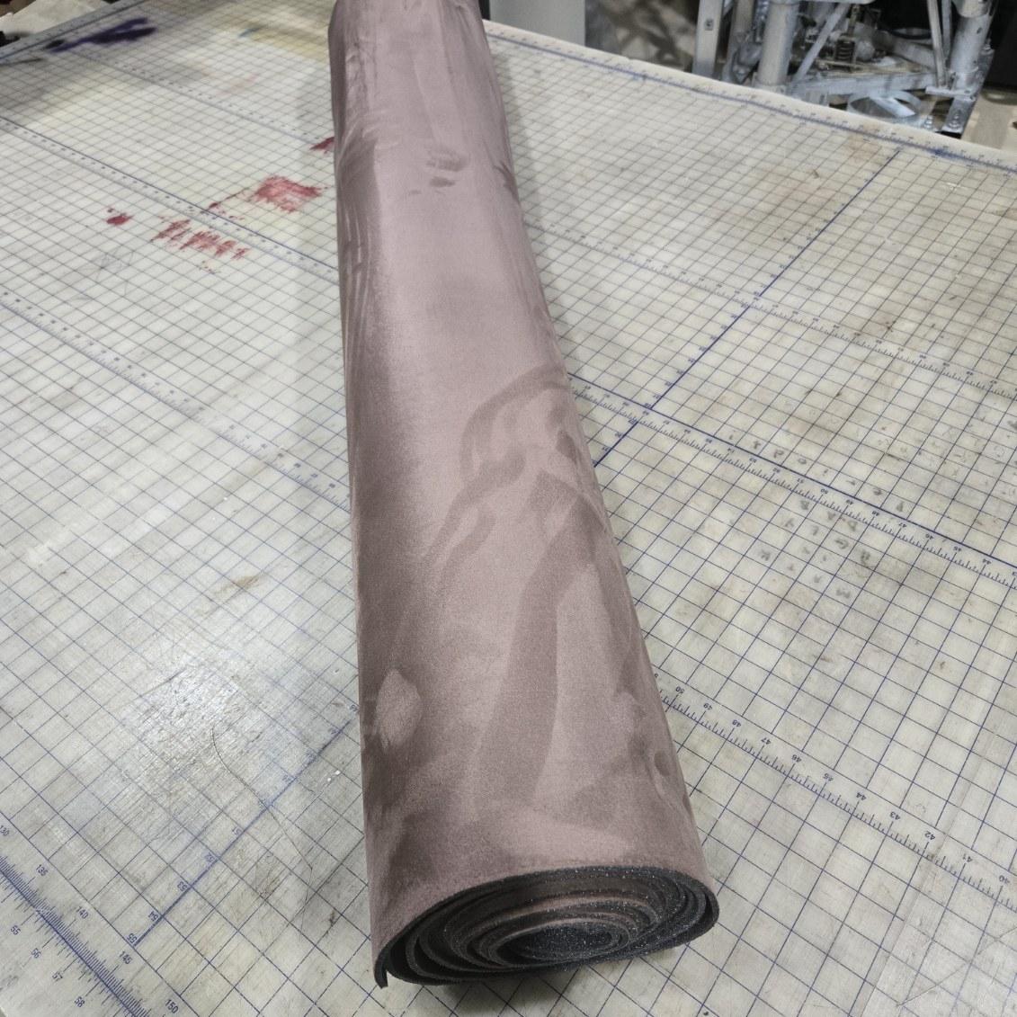 Brown Suede Headliner Foam Back Stretch Fabric Sold By The Yard 60" wide