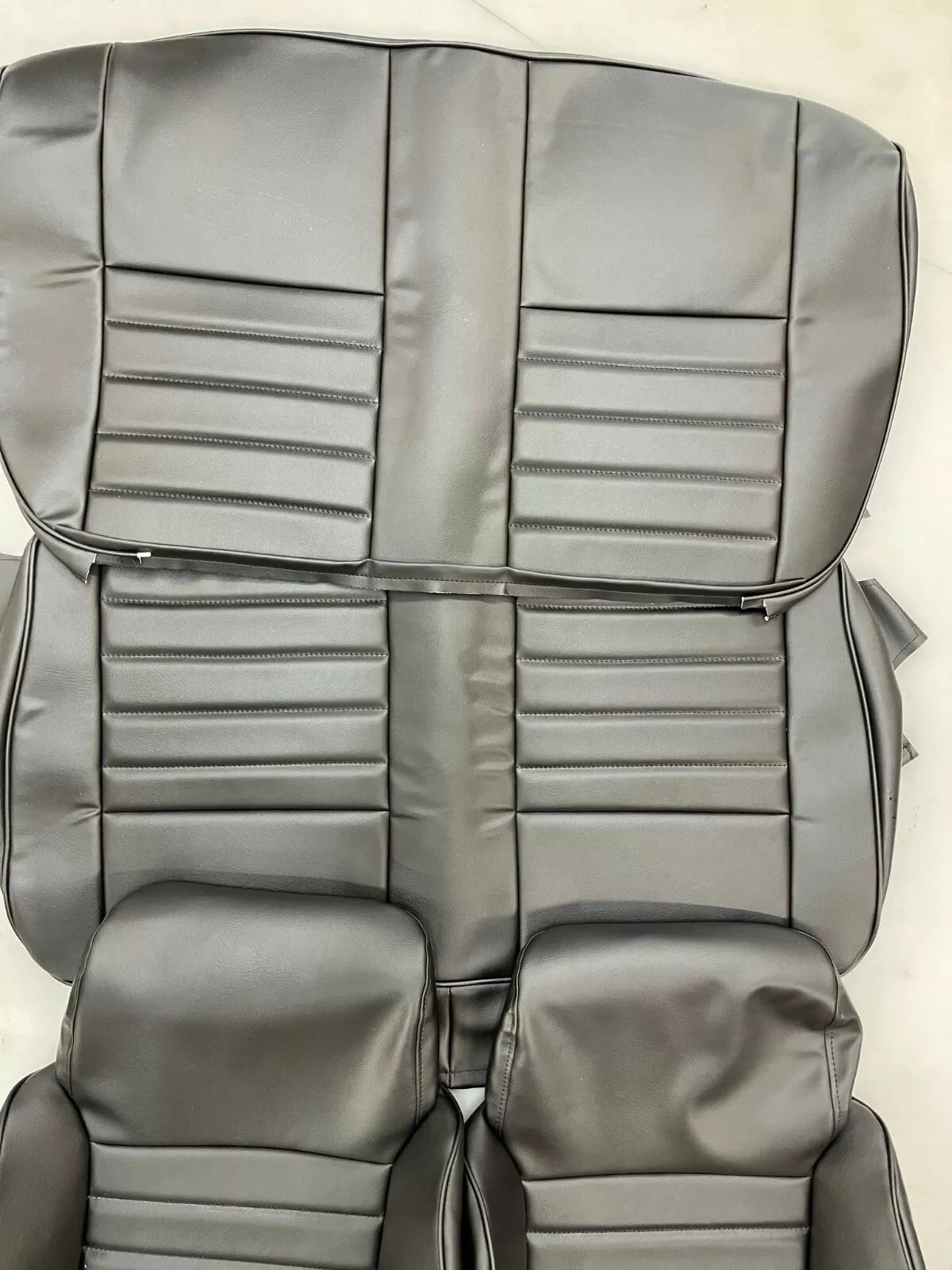 1986-1995 Suzuki Samurai Front / Rear upholstery seat covers (ALL BLACK)