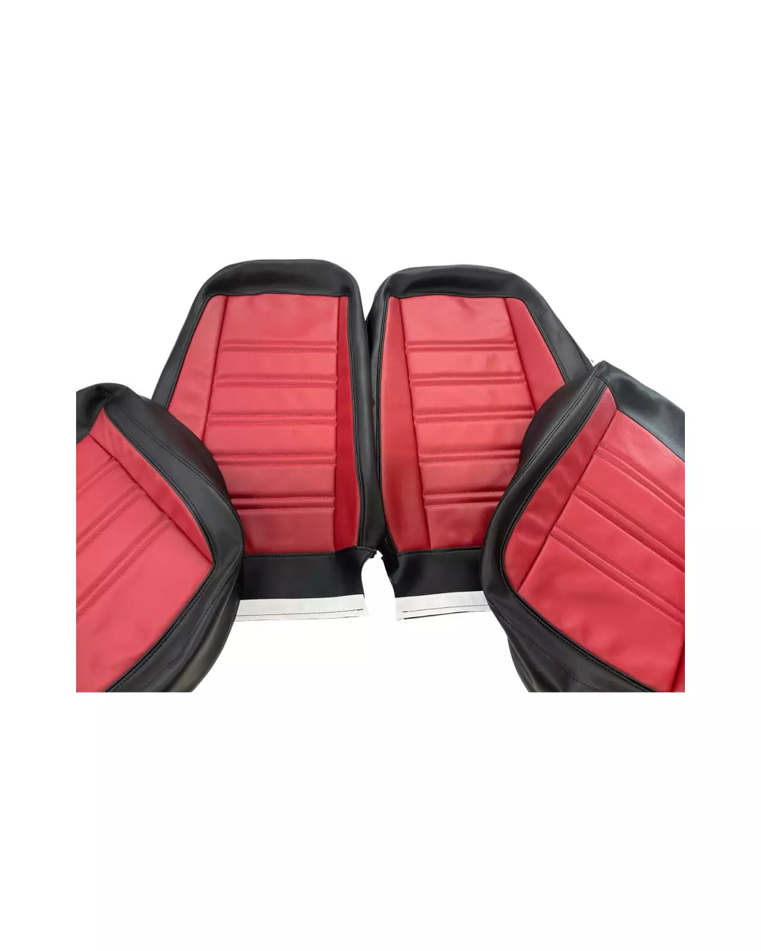 1977-1978 CORVETTE C3 SEATS COVER FULL SET(BLACK RED 1977-78 INSERTS)