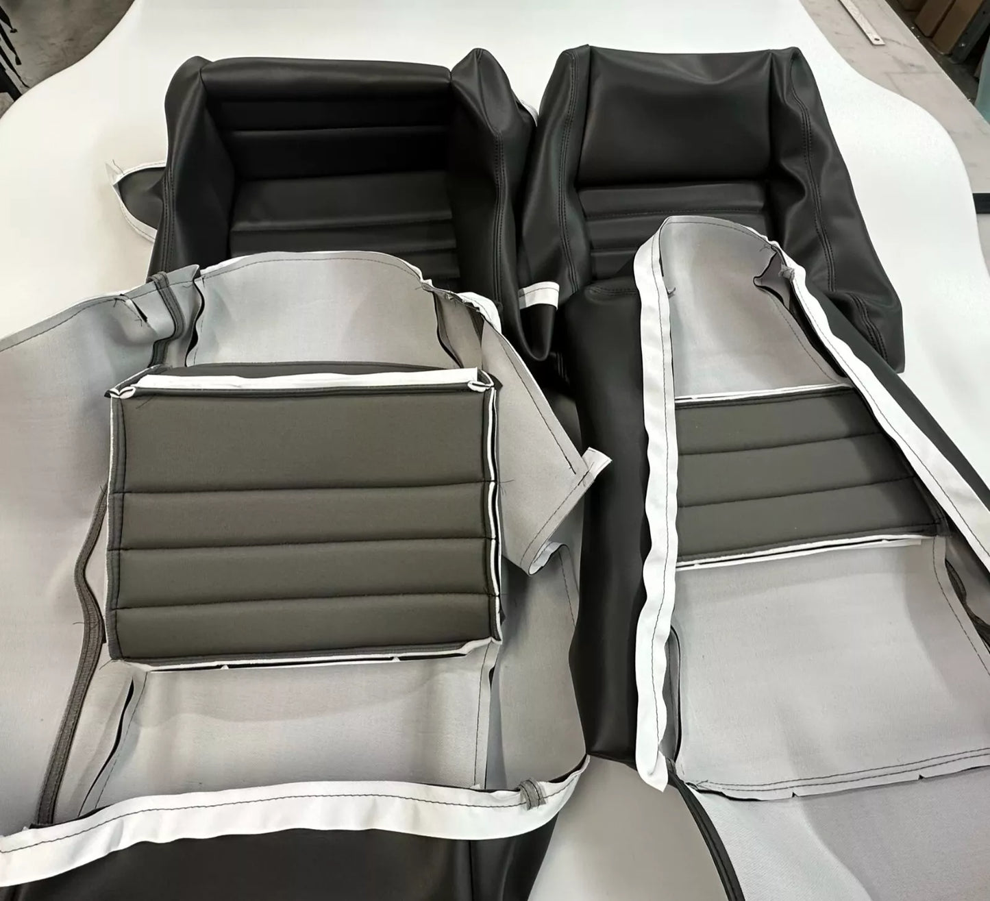 1982 Corvette Seats Cover 4 pcs total(charcoal color)