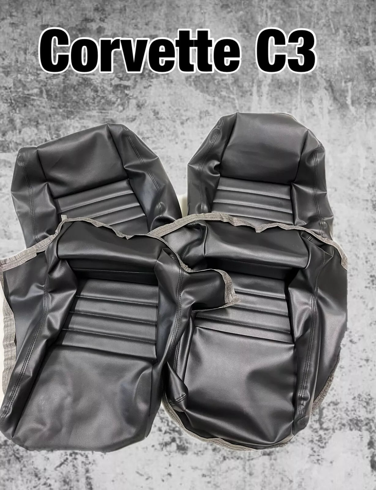 1979-1982 corvette c3 interior Seat covers, Door covers and cushion(ALL BLACK)