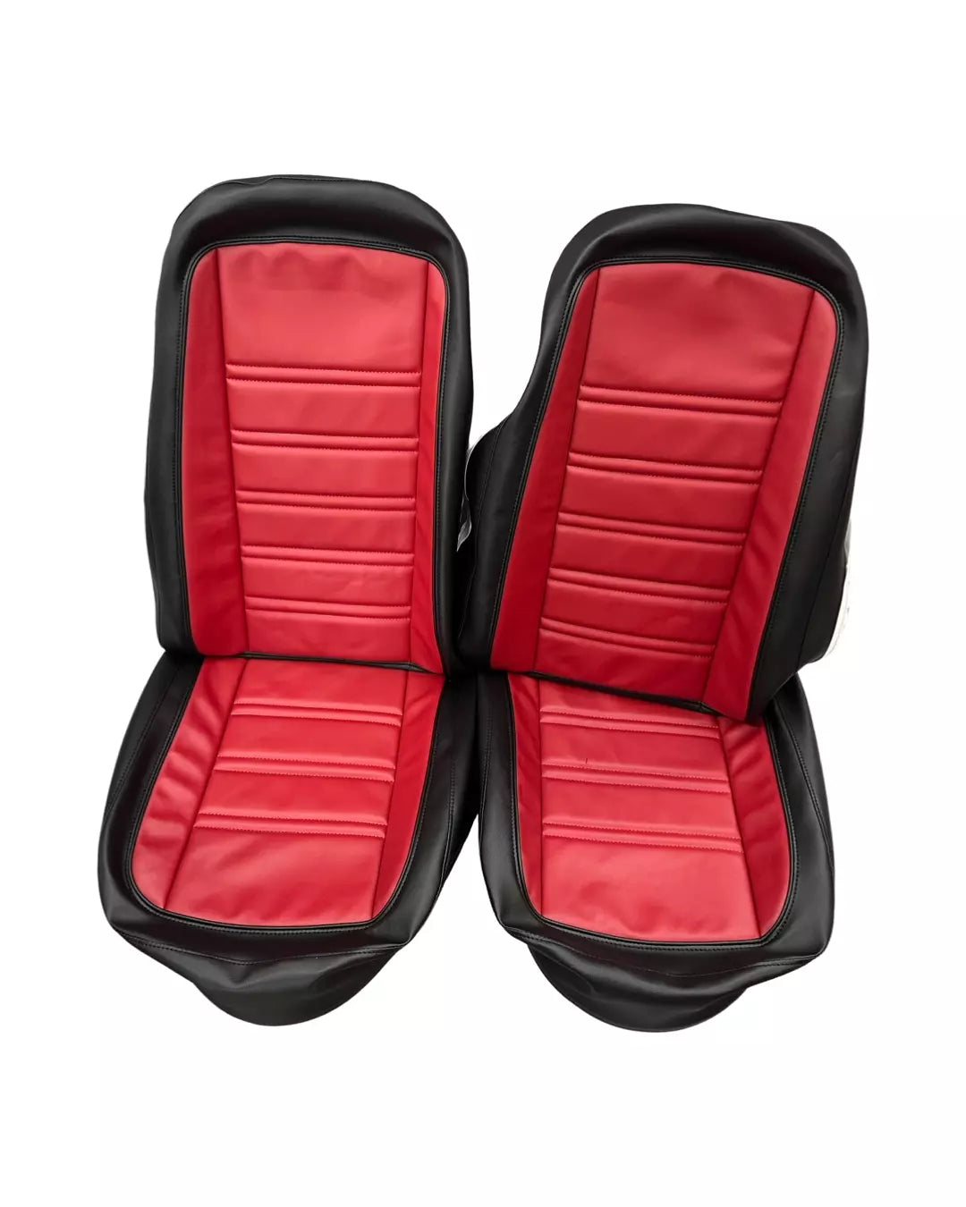 1977-1978 CORVETTE C3 SEATS COVER FULL SET(BLACK RED 1977-78 INSERTS)
