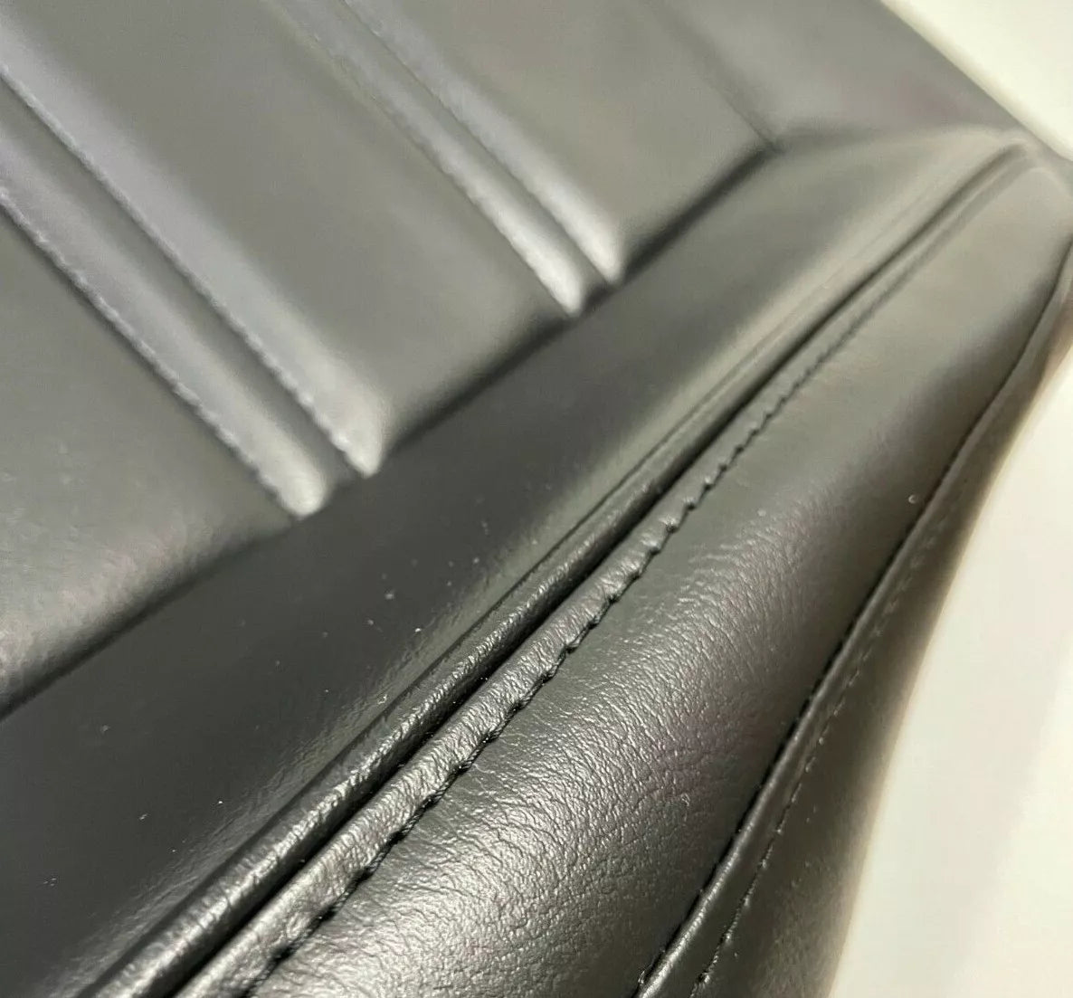 1976-1978 CORVETTE C3 SEATS COVER (ALL BLACK) Leather/Vinyl Side