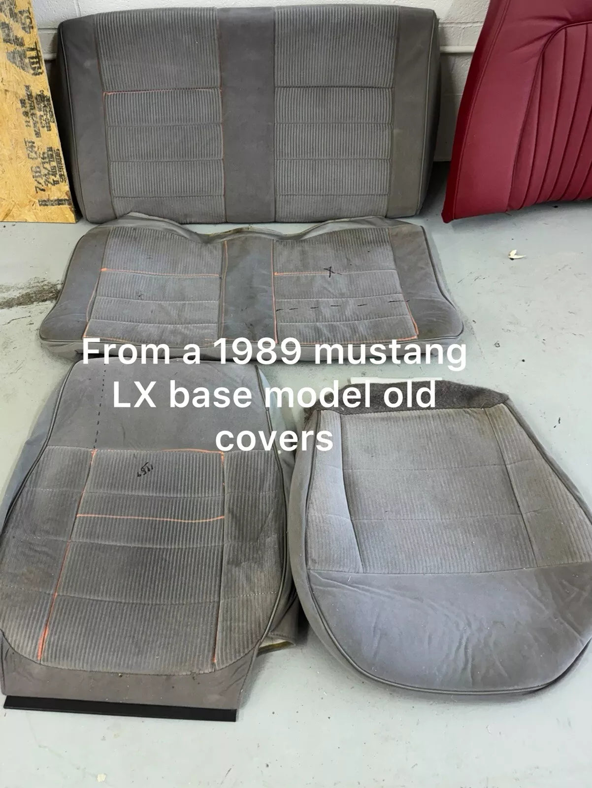 1987-1993 Ford Mustang Seat Upholstery kit (full kit F/R) LX Models Convertible