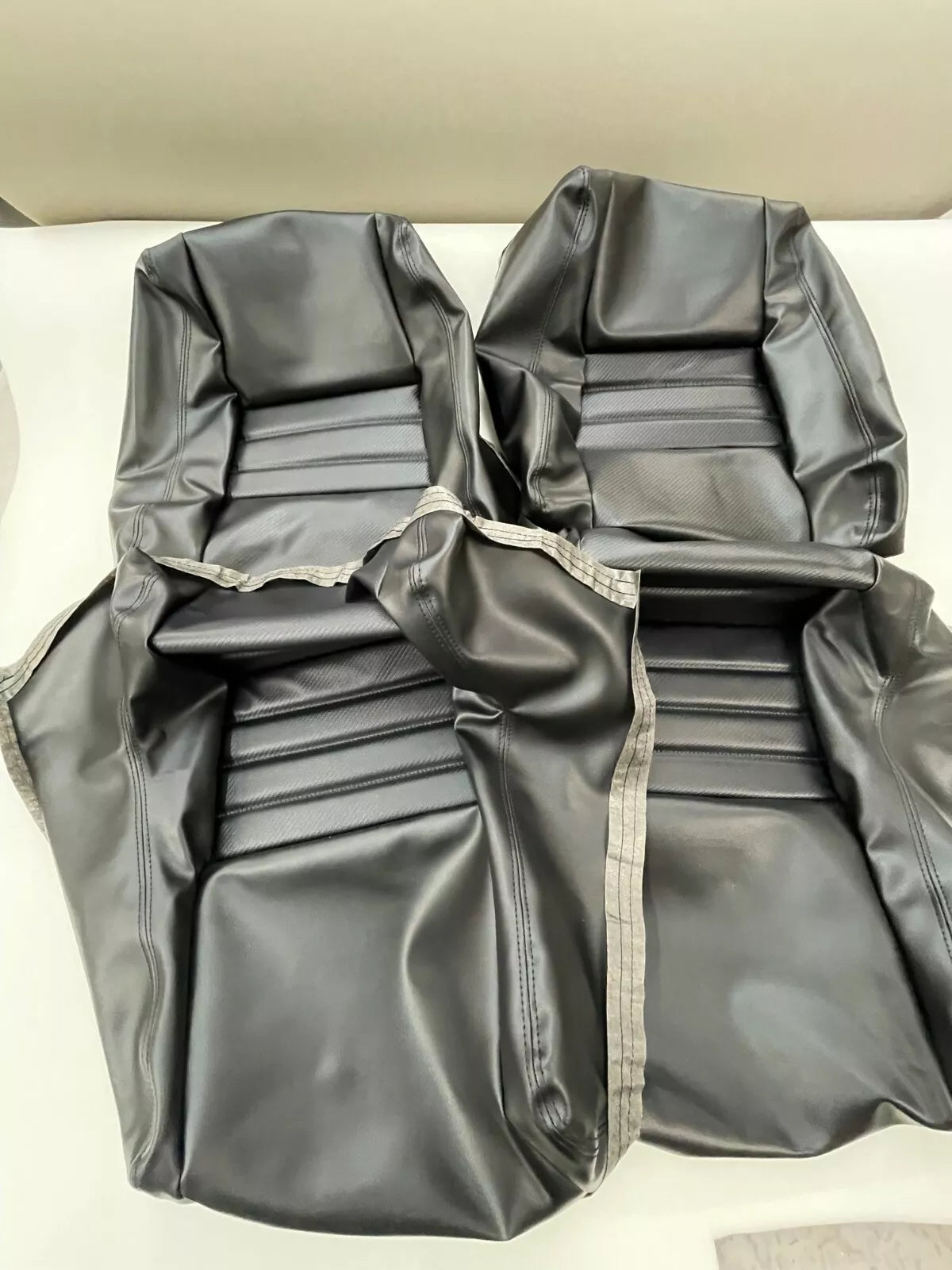 1979-1982 Corvette C3 Seat Covers with Carbon Inserts 2 or 4 inch bolsters