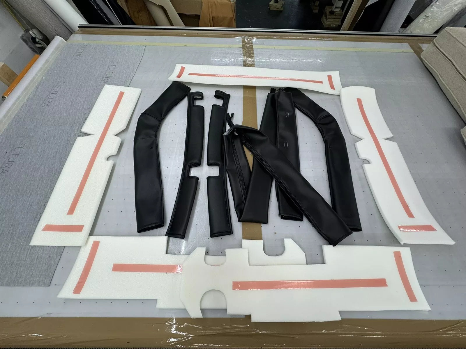 1997-2001 Jeep Wrangler Roll Bar Pad 5 Covers Set With Inside Foam(New)All Black