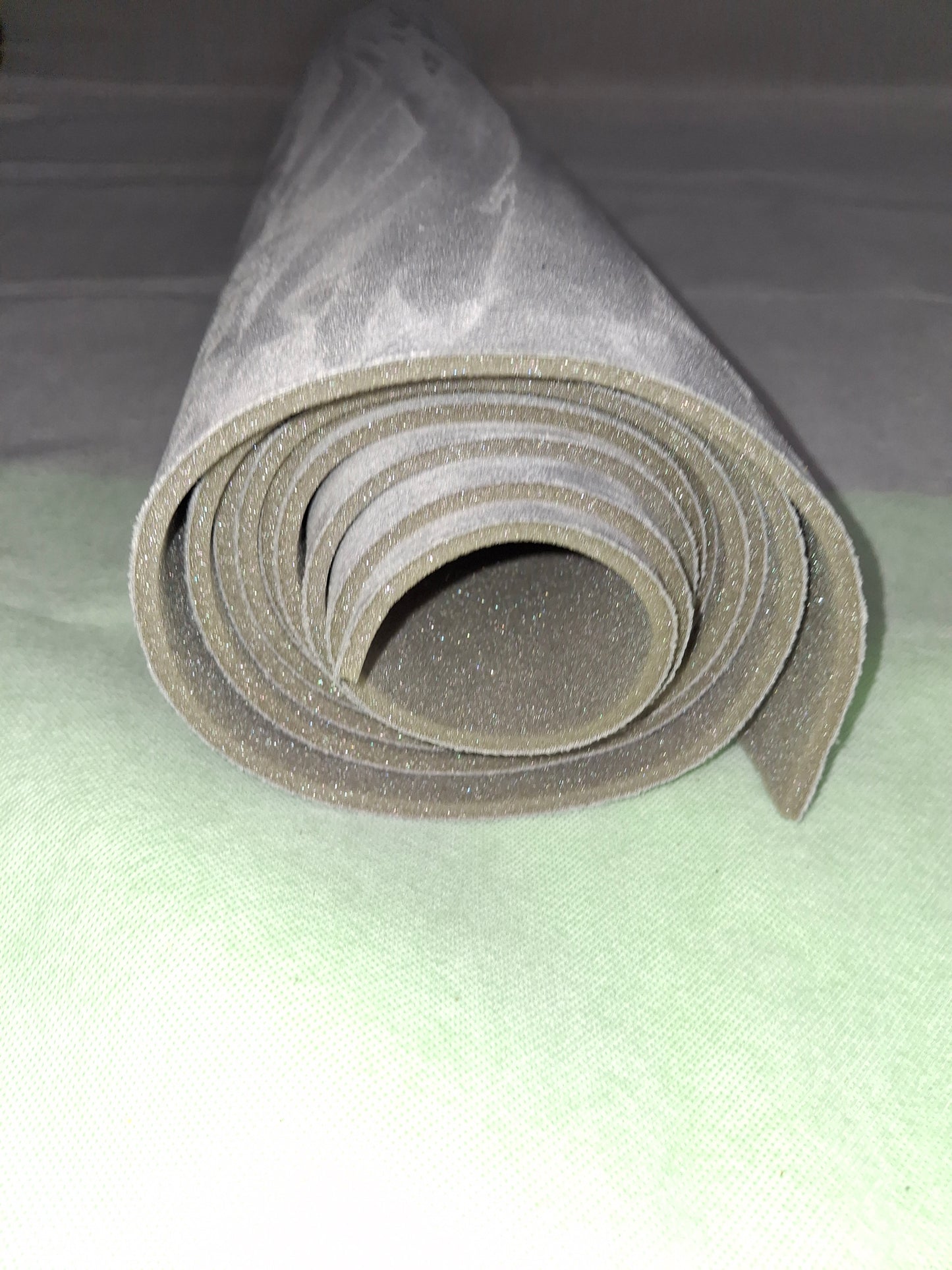 Light Grey Suede Headliner Foam Back Stretch Fabric Sold By The Yard 60" wide