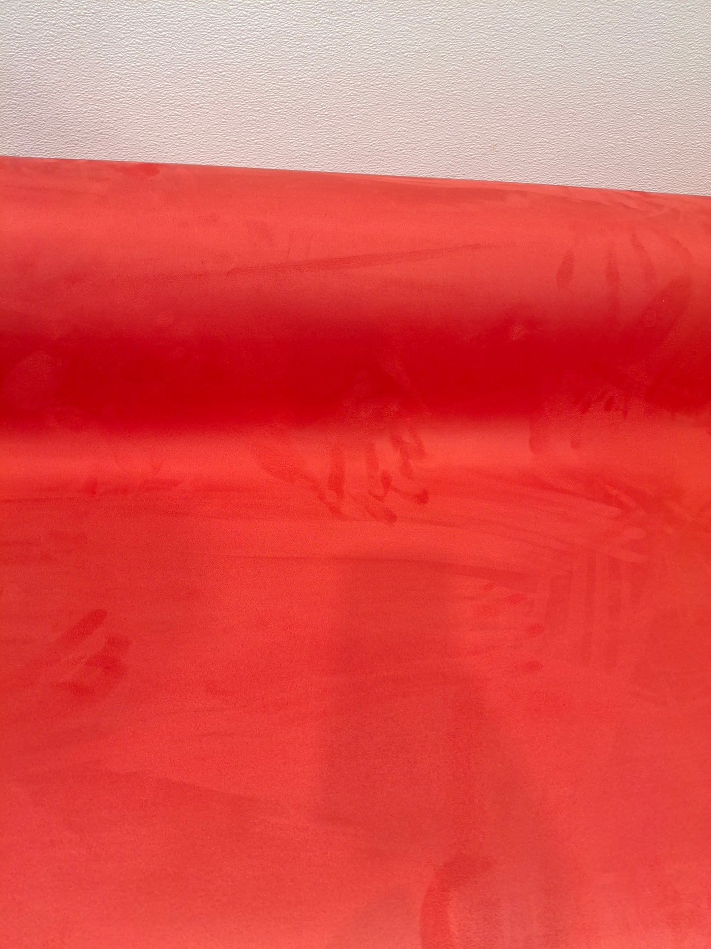 Red Stretch Suede Headliner Foam Back Fabric 60"wide