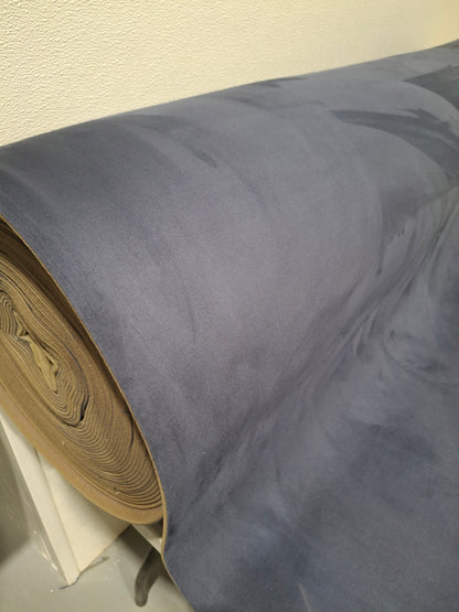 Dk. Blue Stretch Suede Headliner Foam Back Fabric 60" wide