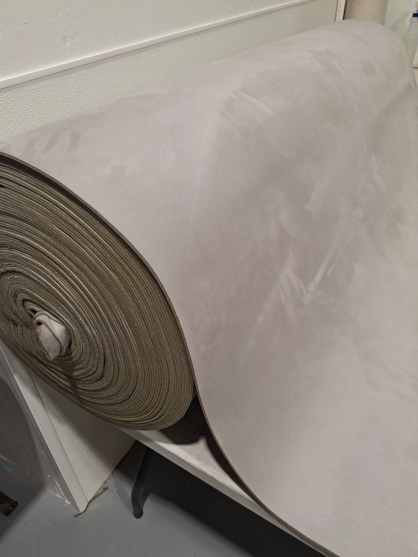 Gray Stretch Suede Headliner Foam Back Material 60" wide