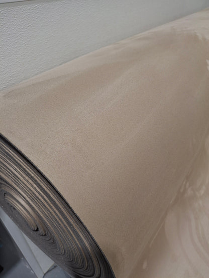 Beige Stretch Suede Headliner Foam Back Fabric 60" wide