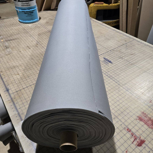 GREY FLAT KNIT Headliner Fabric with Foam Backing Sold By The Yard 60" wide
