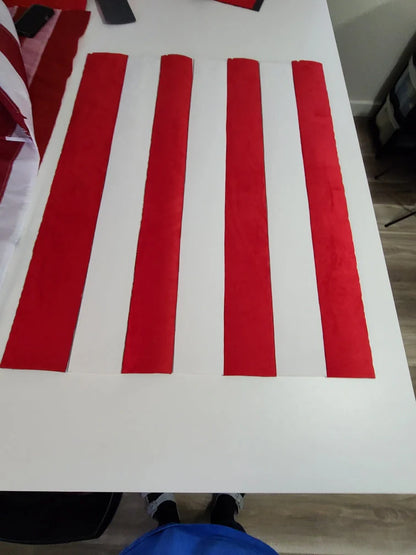 Charcoal American Flag Suede Headliner Fabric – Custom Foam Backed (60” Wide) | Made in USA