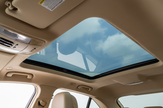 Beige Stretch Suede Headliner Color Matched