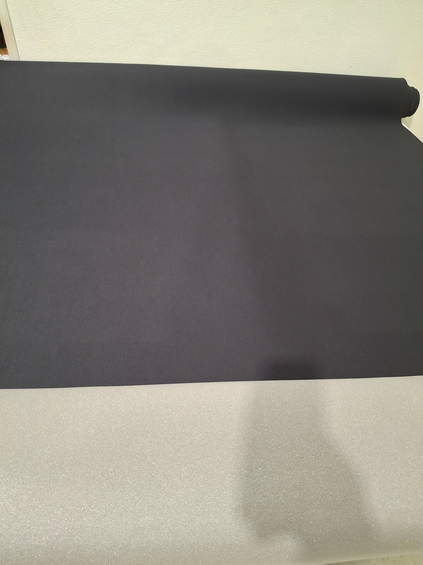 Charcoal Black Flat Knit Headliner Fabric with Foam Backing Sold By The Yard 60"wide