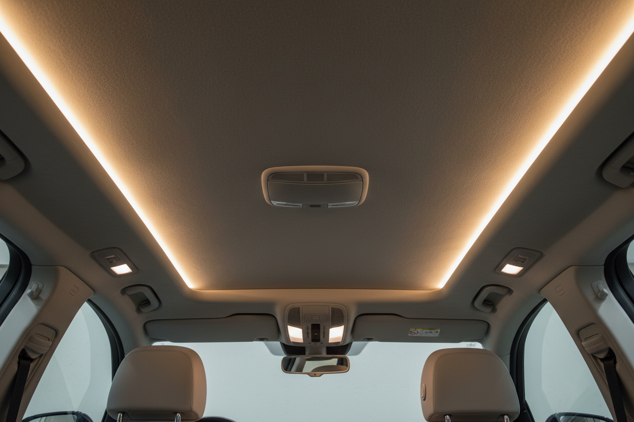 Gray Stretch Suede Headliner