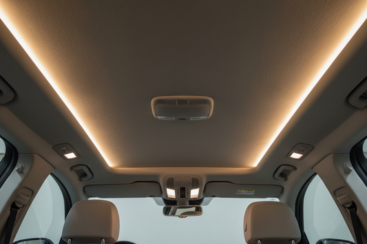 Gray Stretch Suede Headliner