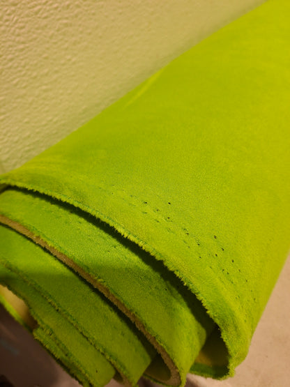 Suede Headliner Lime Green Foam Back Stretch Fabric 60"wide