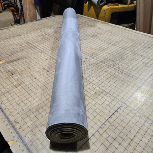 Grey Suede Headliner Foam Back Stretch Material Sold By The Yard 60" wide