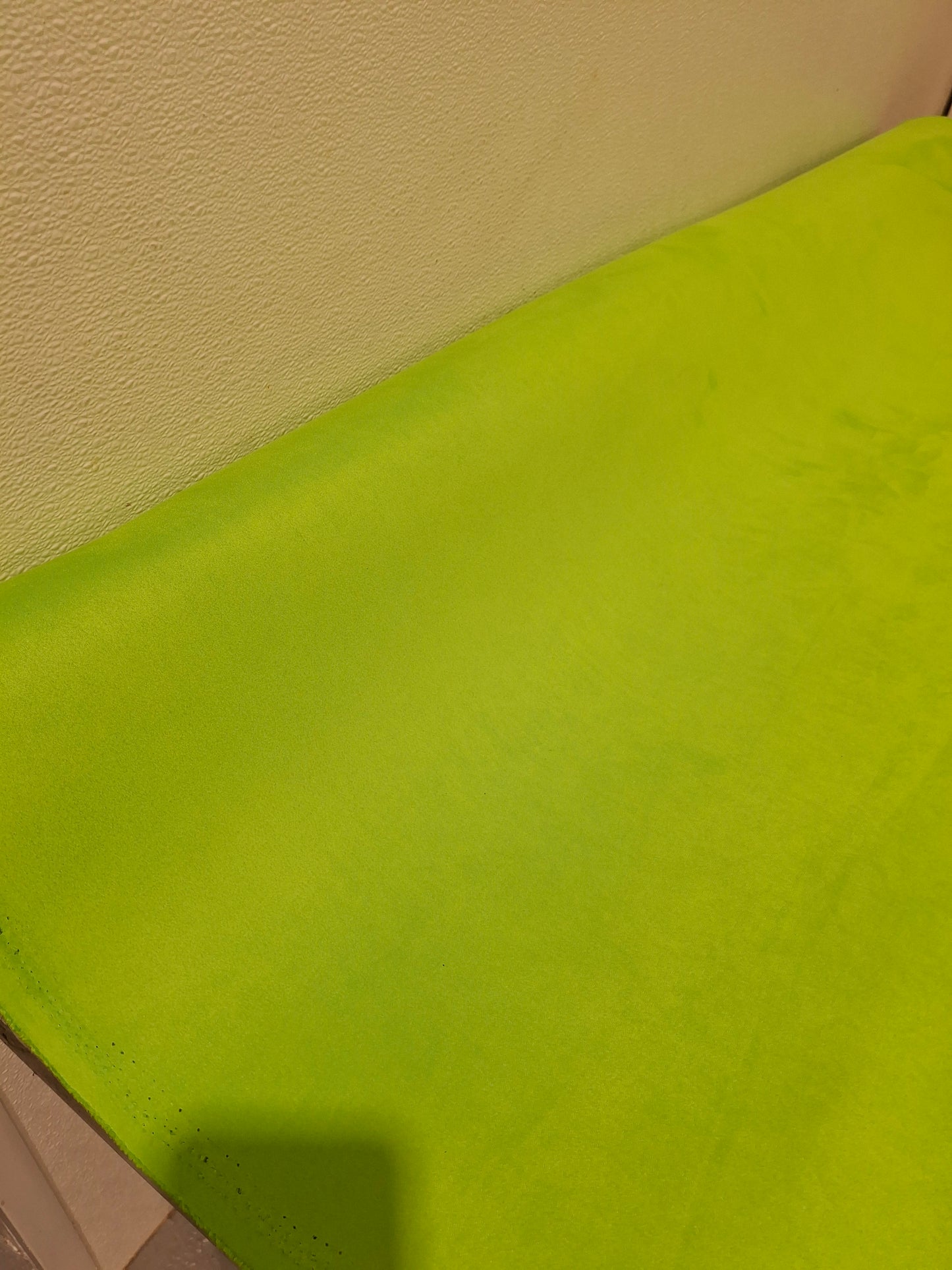 Suede Headliner Lime Green Foam Back Stretch Fabric 60"wide