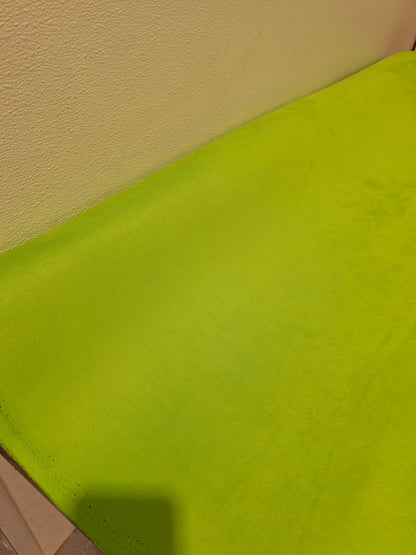Suede Headliner Lime Green Foam Back Stretch Fabric 60"wide